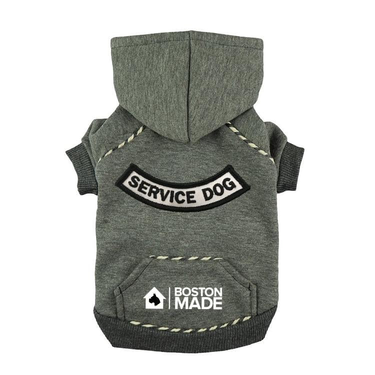 Service Dog Classic Gray Dog Hoodie