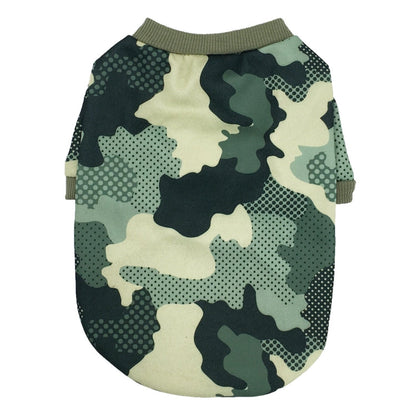 Dog Clothes Camouflage Series Fleece Sweater Small Pet Clothing, Size: