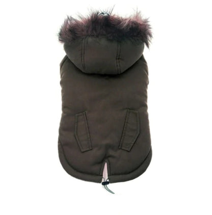 Designer Parka Khaki Dog Jacket