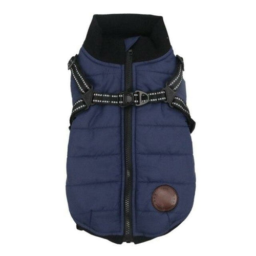 Waterproof Dog Clothes Winter Warm Pet Vest Zipper Jacket Coat For