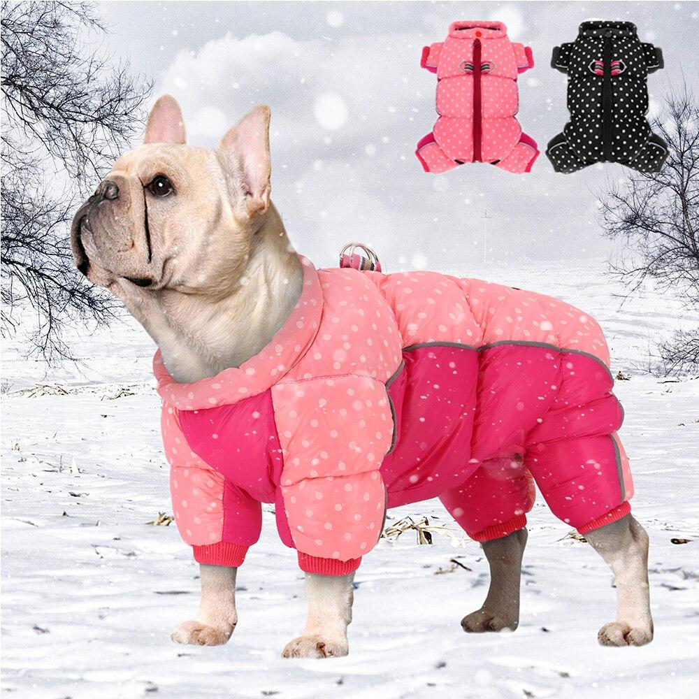 Snow Down Jacket Coat for Dogs Reflective Dog Winter Clothes Warm