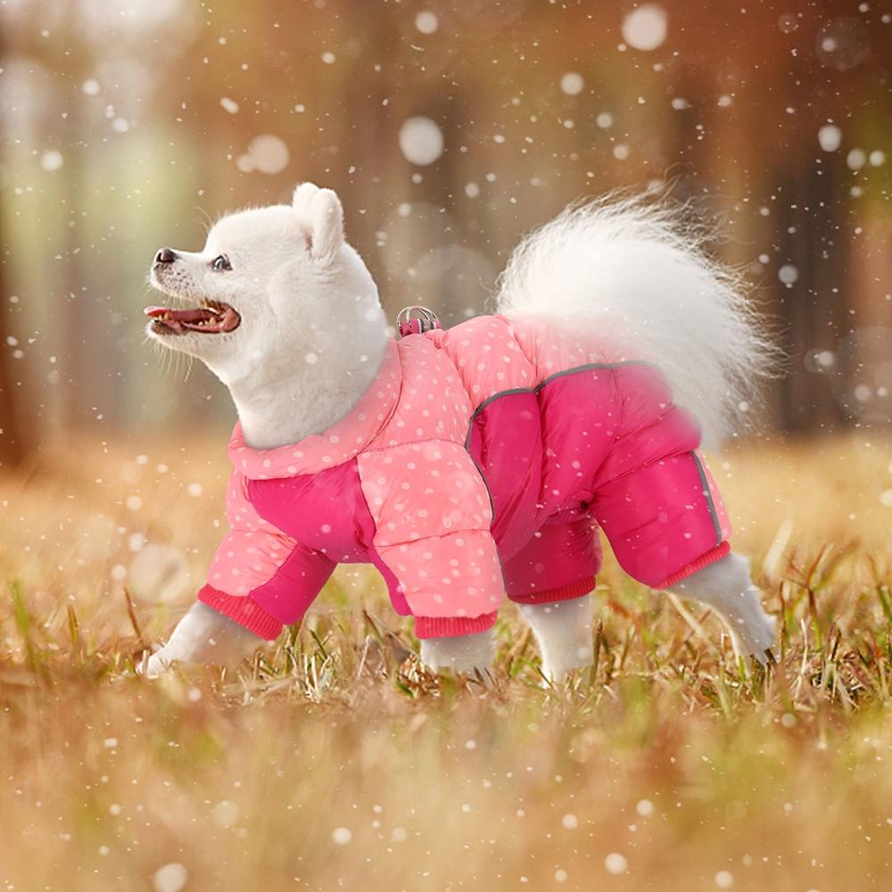 Snow Down Jacket Coat for Dogs Reflective Dog Winter Clothes Warm