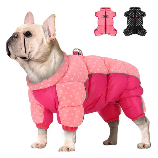 Snow Down Jacket Coat for Dogs Reflective Dog Winter Clothes Warm